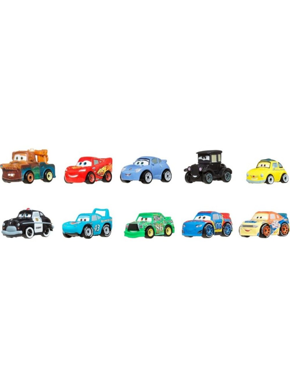 Mini Racers 10-Pack - Disney Pixar Cars Collectible Toys, Fun Gift for Kids